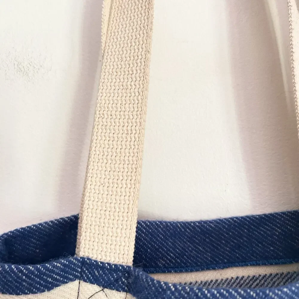 Faibault Wool Striped Bag Blue - Picture 3 of 5